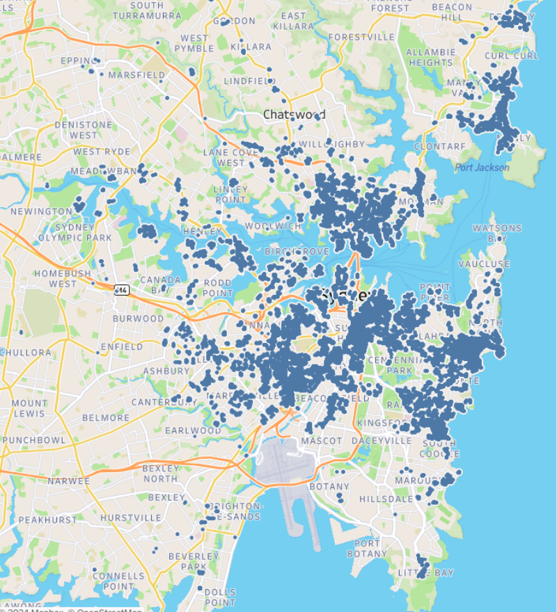 mature modernites - NSW map