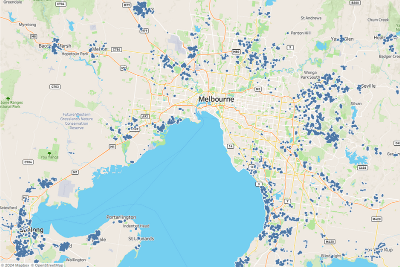 comfortable comfort - VIC map